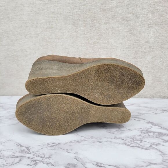 Sbicca Vintage Collection Zepp Women's Brown Fringe Wedge Boots Bootie - Picture 7 of 14